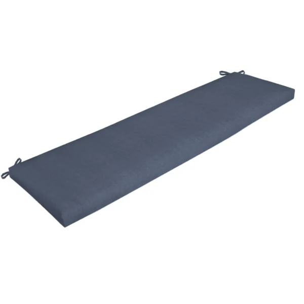 17" x 46" Indigo Blue Rectangle Outdoor Bench Cushion