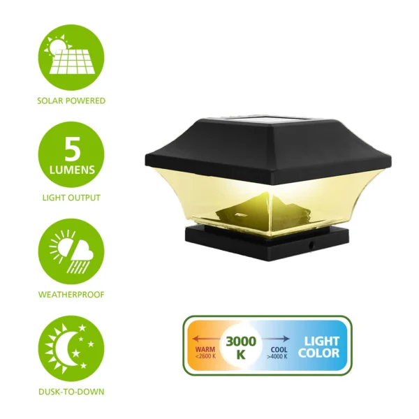 5 Lumen Solar Powered Outdoor Integrated LED Landscape - Image 3